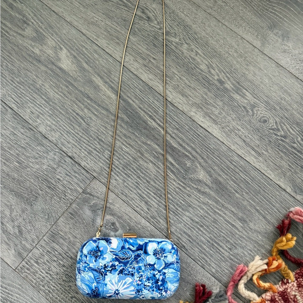 Lilly Pulitzer Blue Floral Crossbody Bag